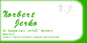 norbert jerko business card